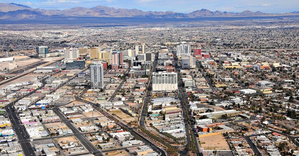 City view of Las Vegas Convention Centre, Las Vegas, Nevada, USA